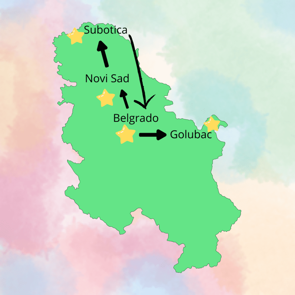 Mapa de Serbia